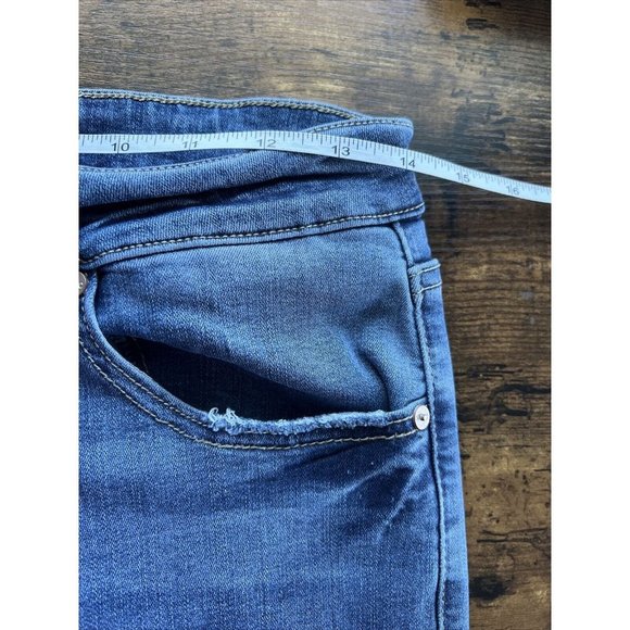 Kancan Brenda Button Front Straight Leg Cropped Jeans - Size 30 - Picture 7 of 12